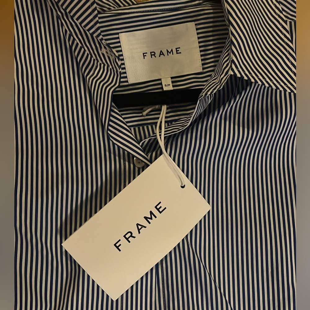 Frame Women’s Button Down Rolled Sleeve Top